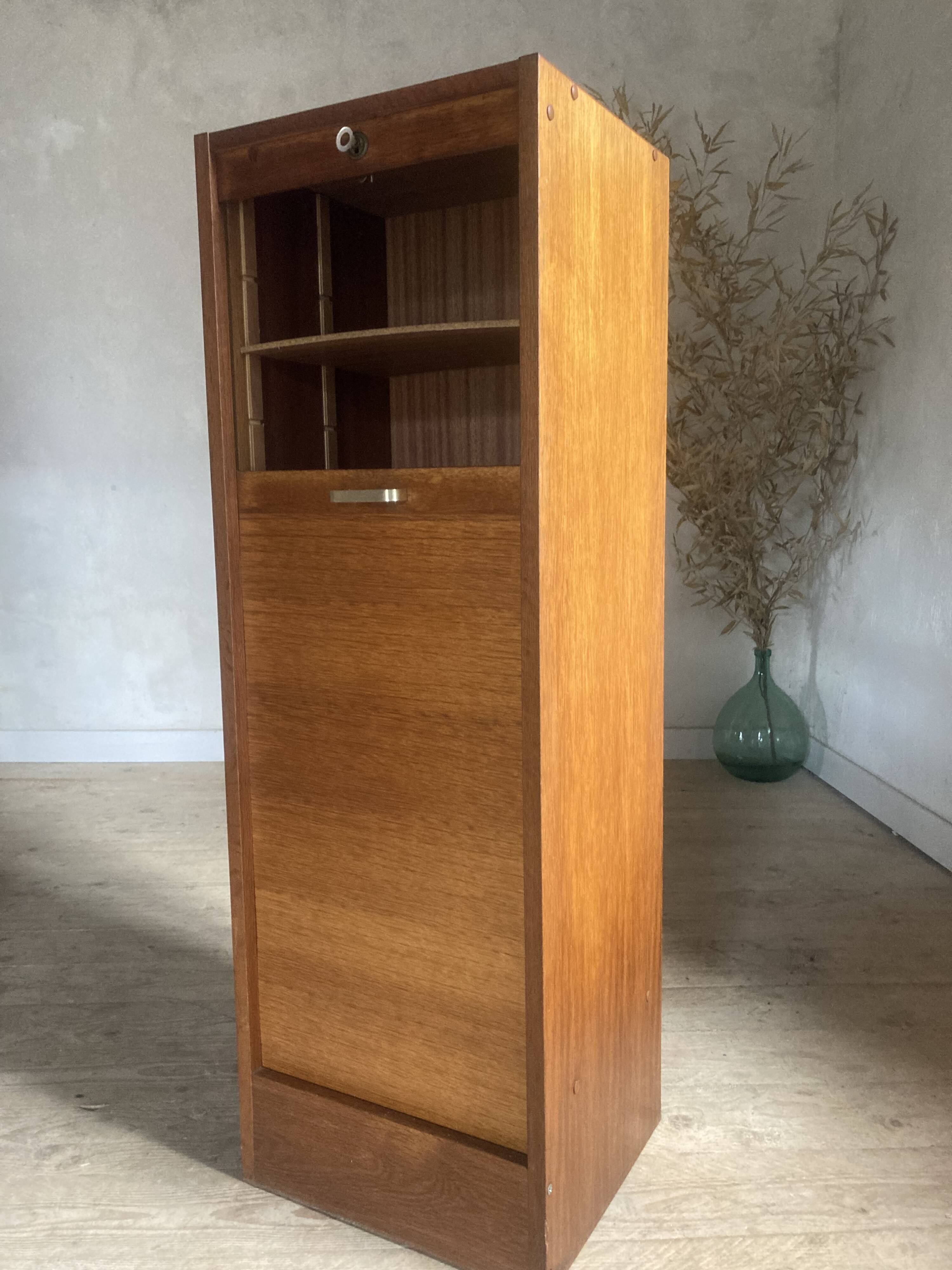 Vintage curtain filing cabinet
