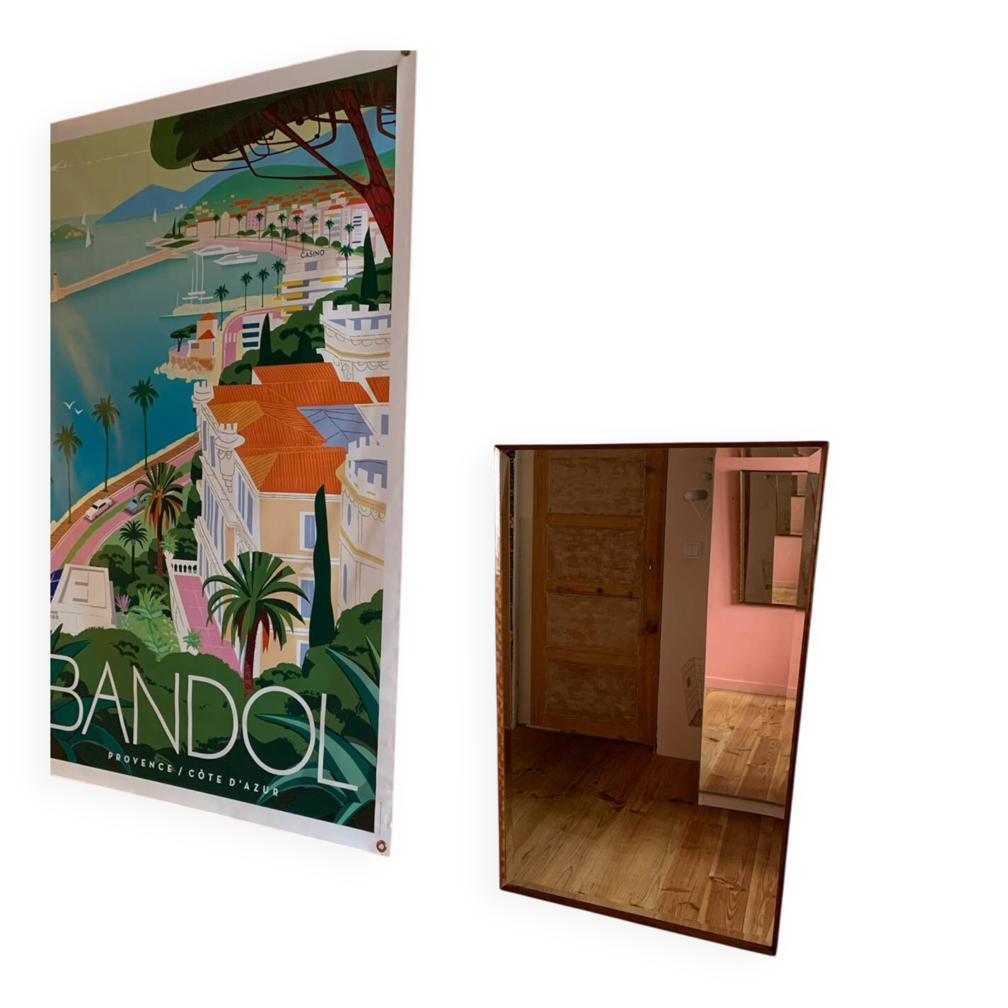 Vintage Scandinavian Mirror - Mid Century