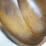 Coupe à fruits en teck sculptée à la main