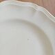 Set of 5 Sarreguemines ivory flat plates