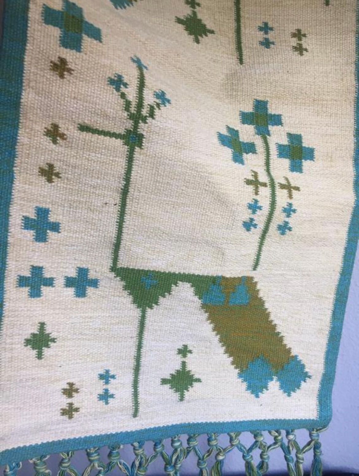 Swedish 1950’s woven wall hanging Rolakan
