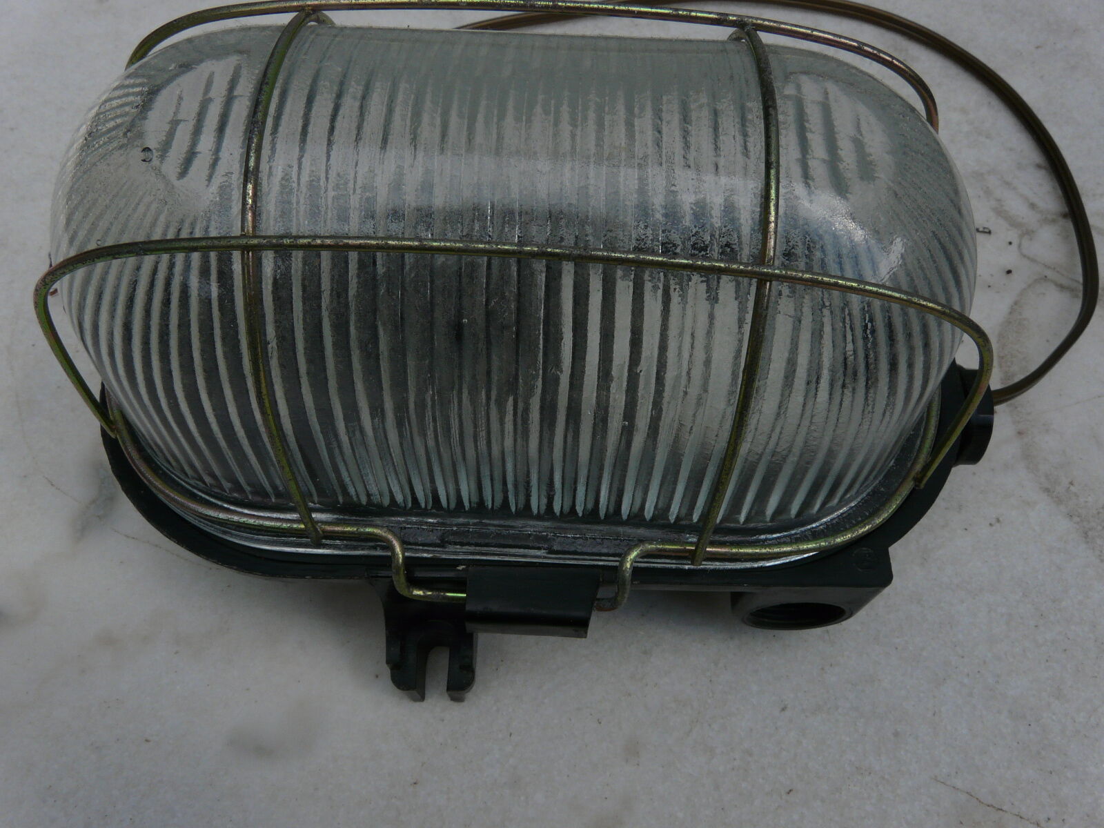 Bakelite window and industrial glass wall light