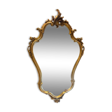 Louis XV style wood and gilded stucco mirror