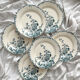 6 flat ironstone plates “Hollyhock” Gien