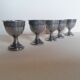 Lot de 5 coquetiers en aluminium années 30