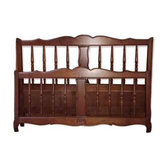 Disassembled wooden bed