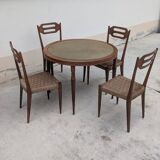 Interwar Italian Rationalist Set: Table & 4 Chairs