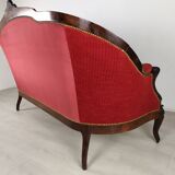 Red velvet bench