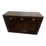 Low sideboard in dark wenge wood