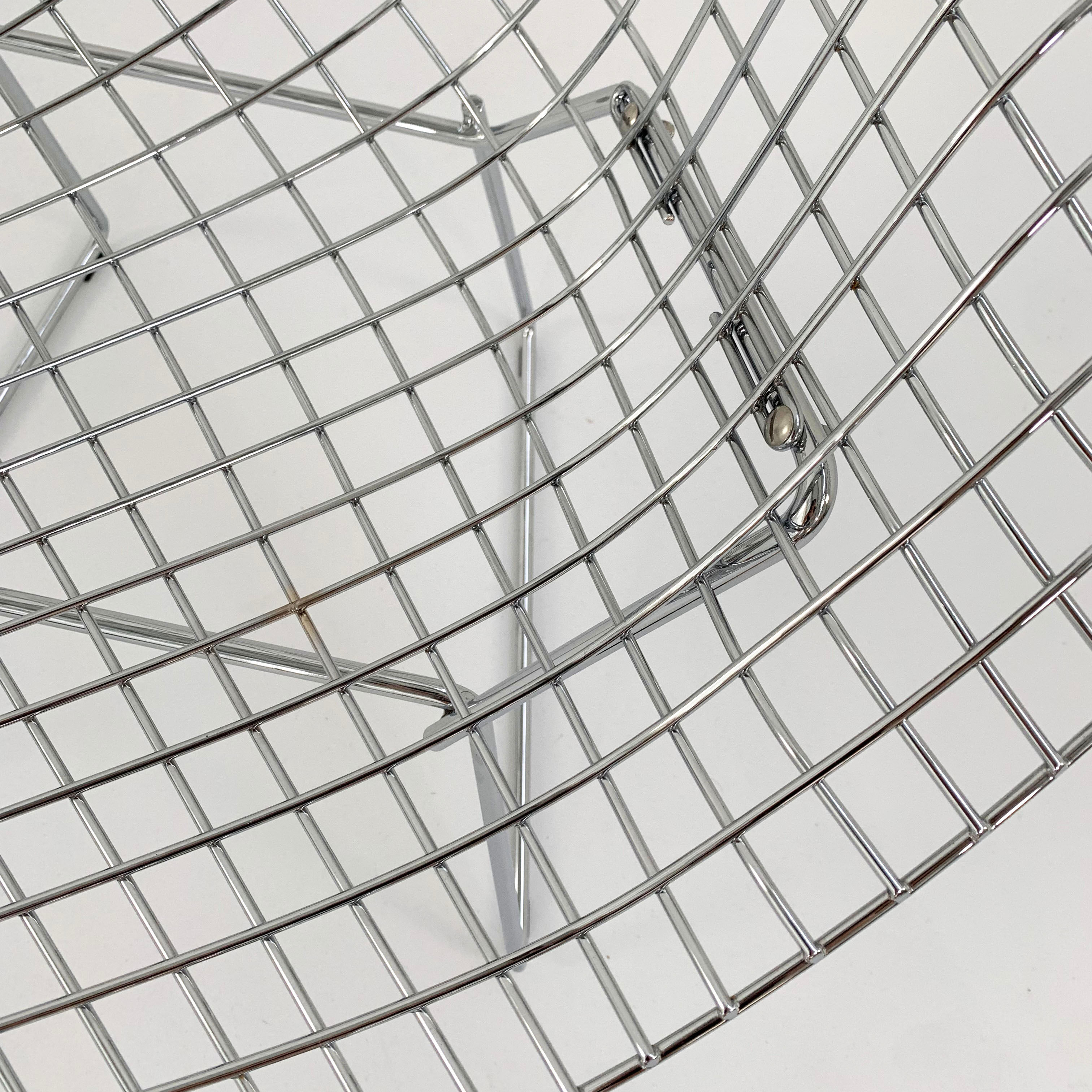 Diamond armchair chromed by Harry Bertoia for Knoll, 1990