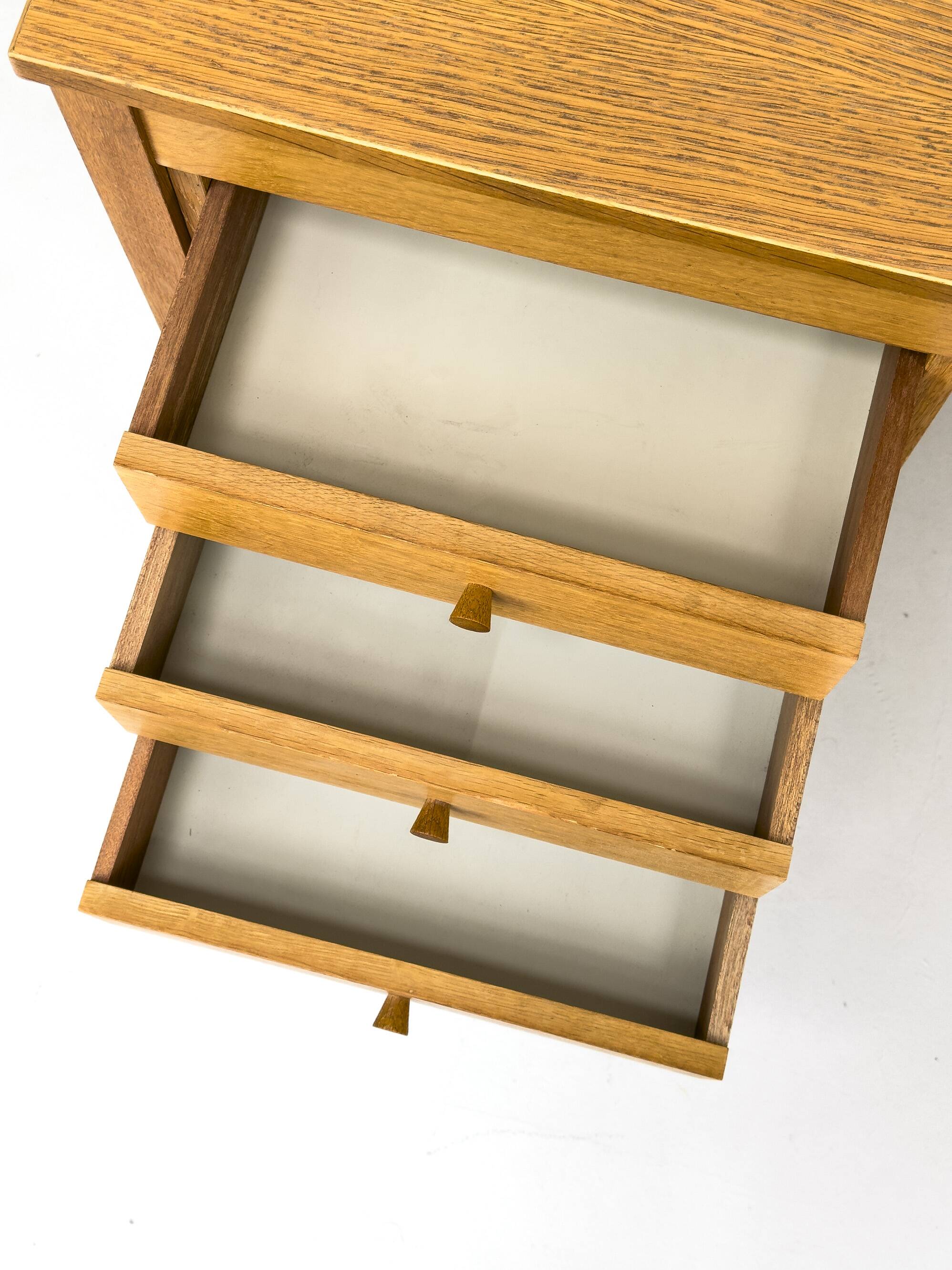 Oak Desk with Three Drawers from Domino Møbler, 1970s