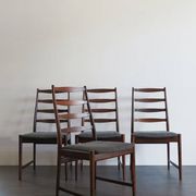 Set of Danish Dark Wood Dining Chairs by Arne Vodder, 1960s
