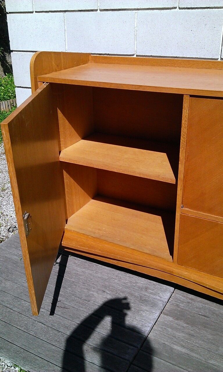 1950 blond oak buffet