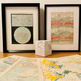 Lithograph map of the sea from 1922 (large format)