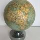 Vintage 1900 terrestrial globe by Bertaux and Thomas in plaster