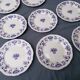 12 dessert plates decorated rouen - longchamp