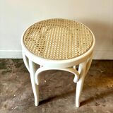 Stool in canework and white bent beech