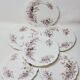 6 Superbes Assiettes Anciennes XIXème En Porcelaine Blanche Décor Oiseaux