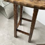 Pair of brutalist high stools