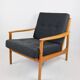 Danish Black Boucle Lounge Chair, 1970s