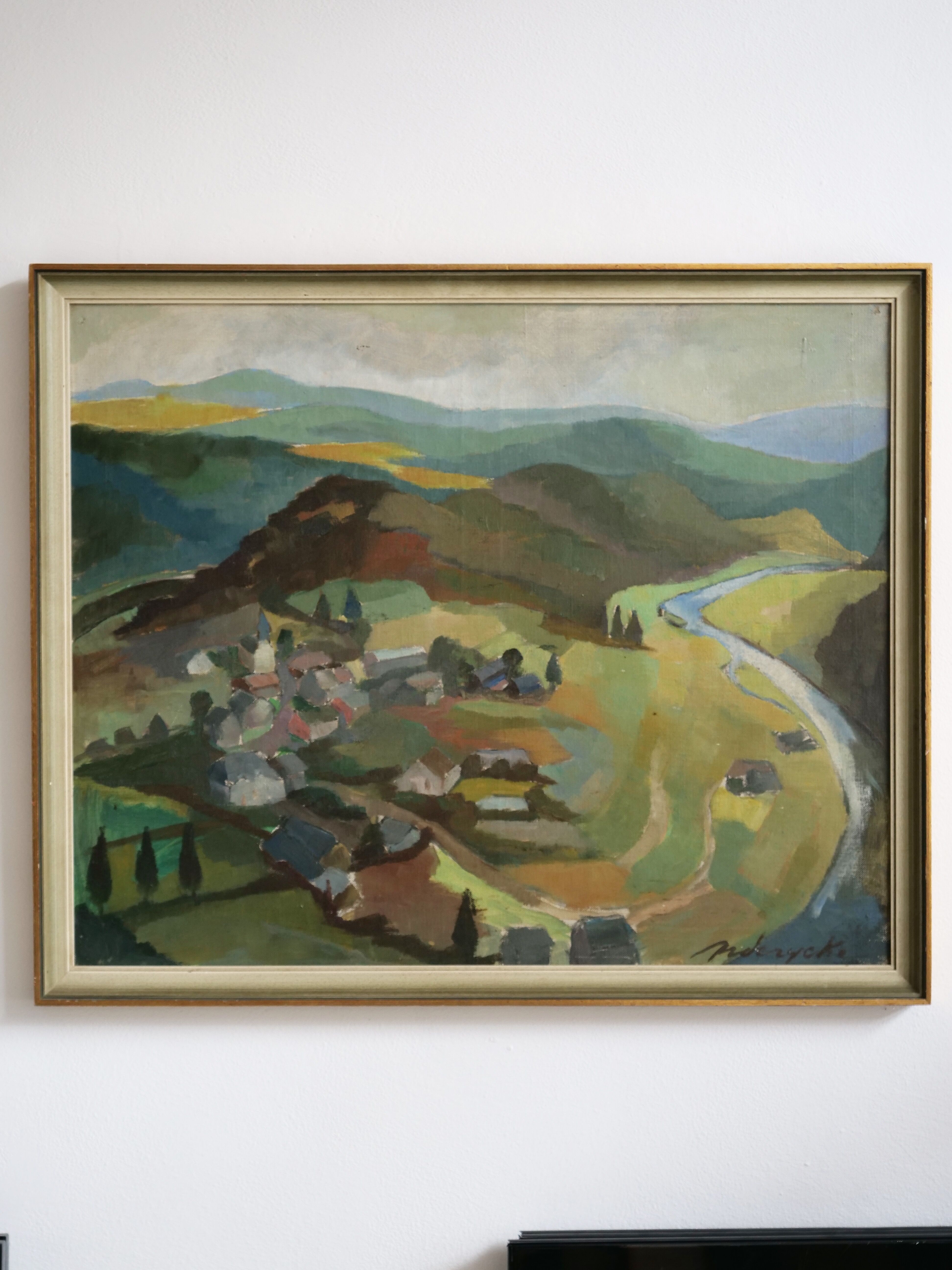 Landscape painting valley