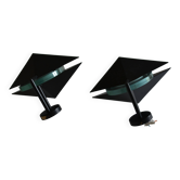 Pair of postmodernist wall sconces, 1980