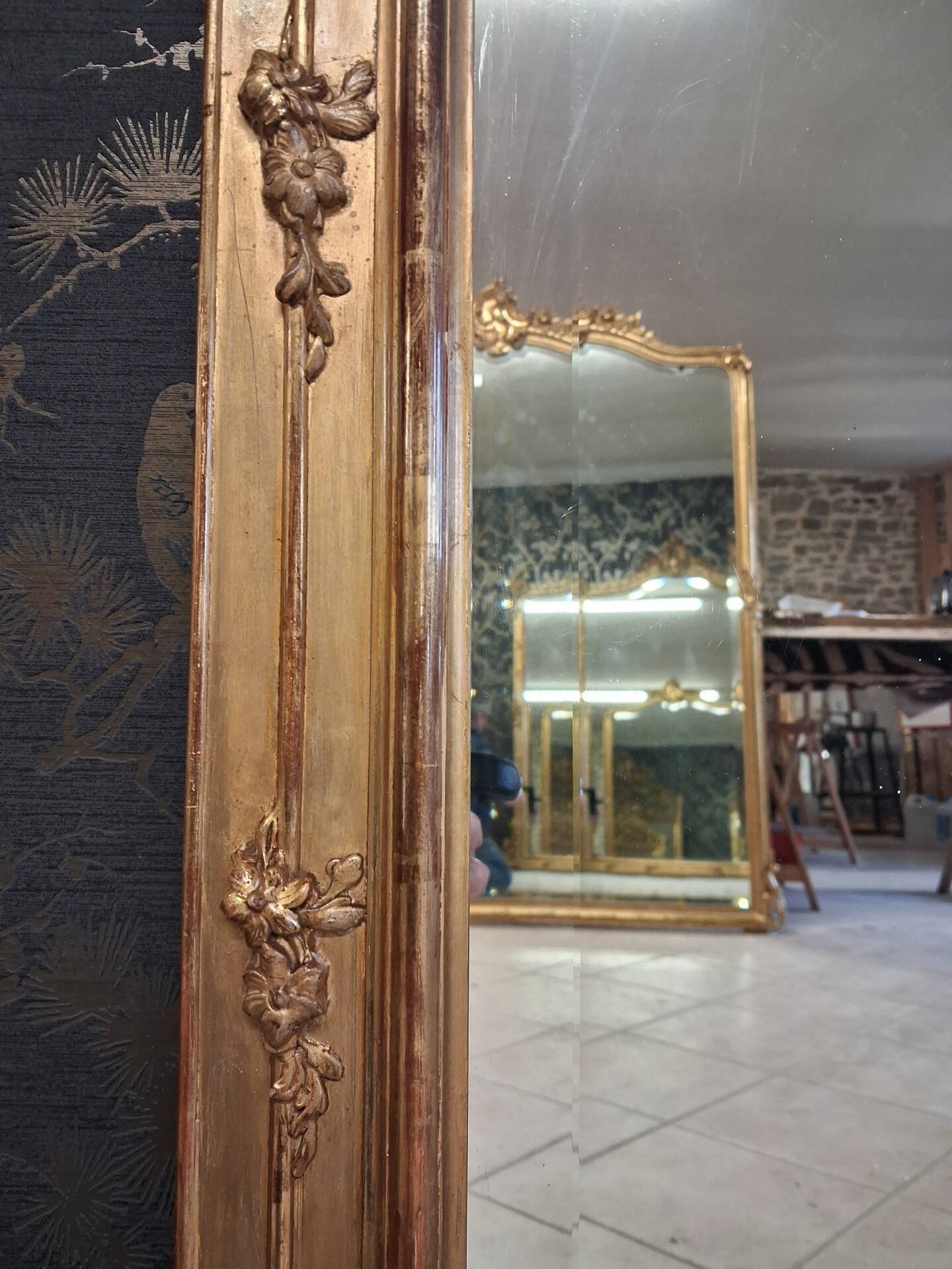 Miroir époque Napoléon III 203 x 139