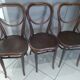 Suite of 3 chairs bistrot Thonet model heart n 28 around 1900