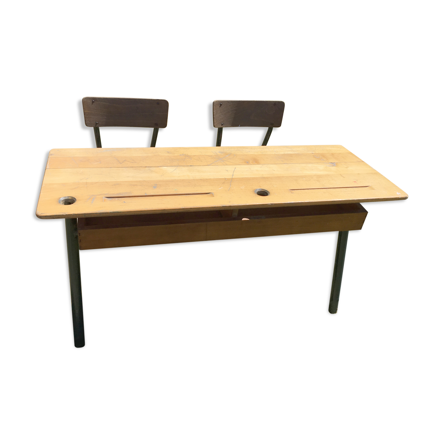 Vintage schoolboy double desk