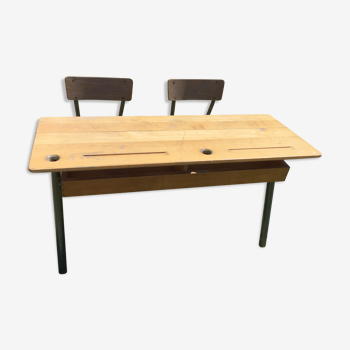 Vintage schoolboy double desk