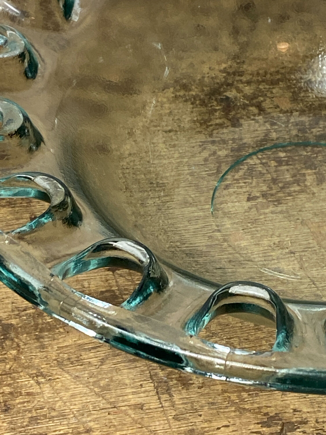 Blown glass salad bowl