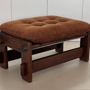 Scandinavian oak armchair and ottoman, 1960s