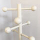 Vintage coat rack in white wood, 1970