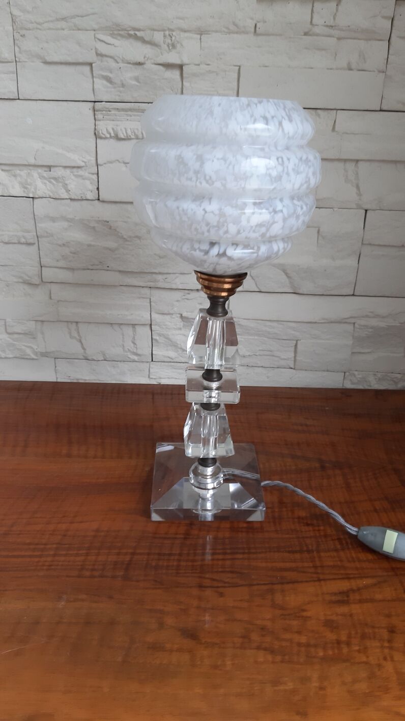 Vintage glass table lamp