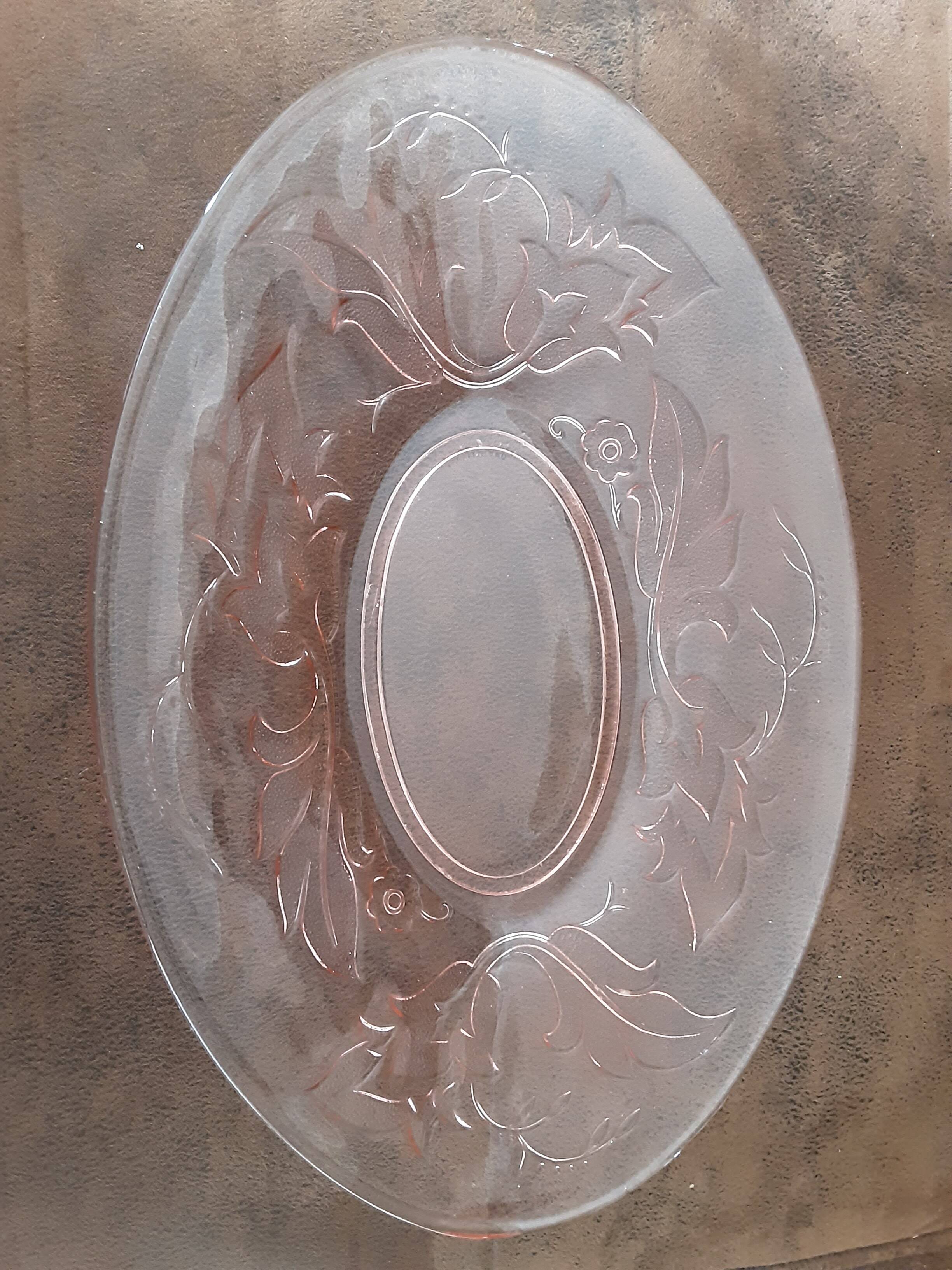 Plat verre rose original