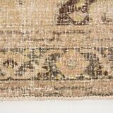 3x13 Persian Cream & Brown Oriental Vintage Runner Rug, 91x392Cm