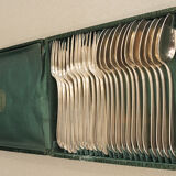 Coffret de 24 anciens couverts style art déco orfevrerie perrin paris