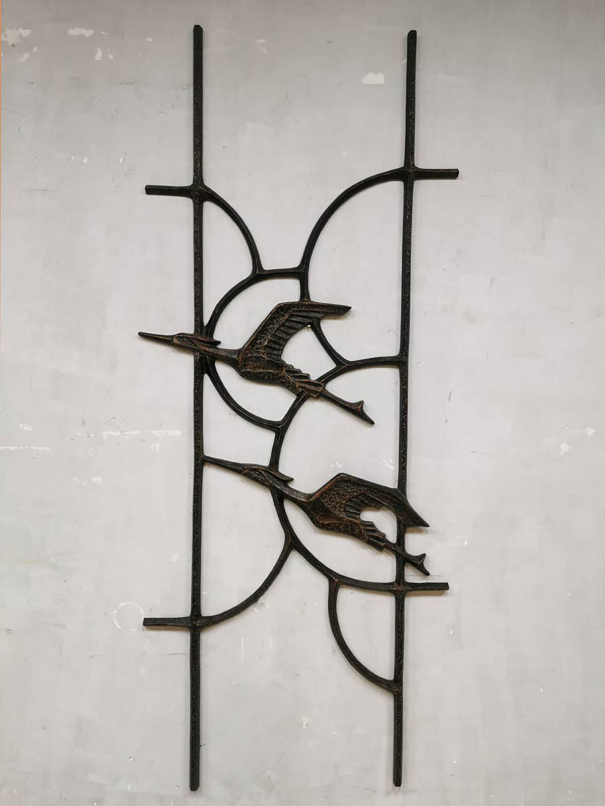 Vintage brutalist wall art sculpture ‘birds’