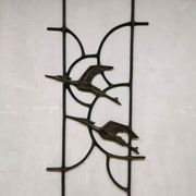 Sculpture d’art mural brutaliste vintage 'birds'