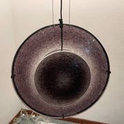 Set of 2 Vintage Mila Schön Murano Glass Pendant Lights, Italy, 1980s