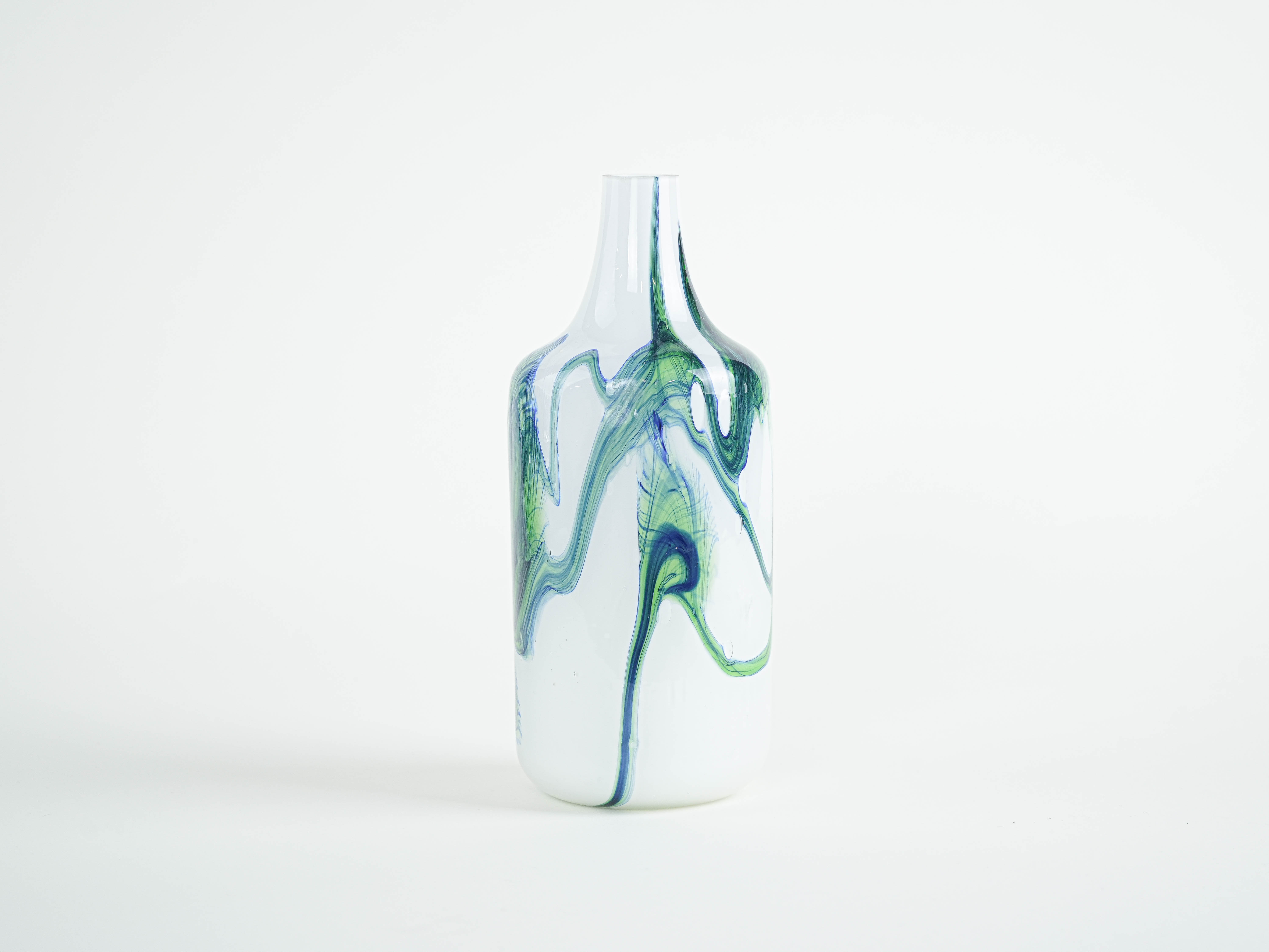 Glass vase, Danish design, 1970s, made in Denmark