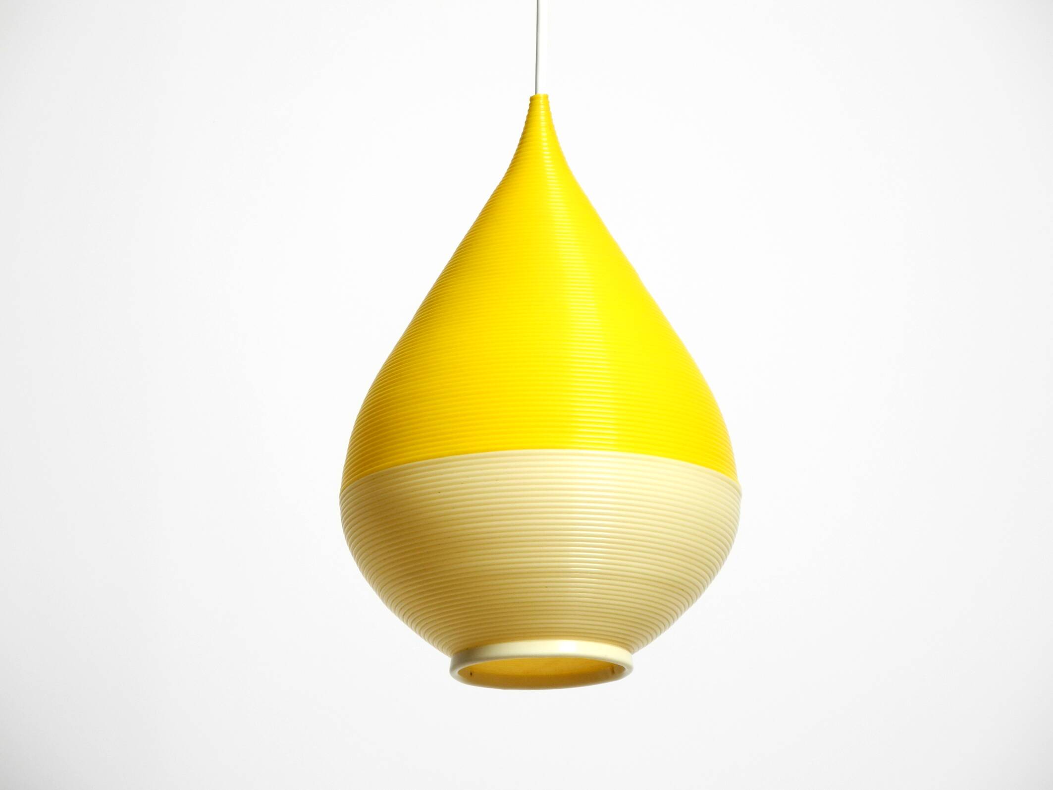 Beautiful original large 1960s Heifetz Rotaflex pendant lamp in drop shape