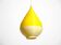 Beautiful original large 1960s Heifetz Rotaflex pendant lamp in drop shape