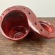 Burgundy ceramic flowerpot, 1950s