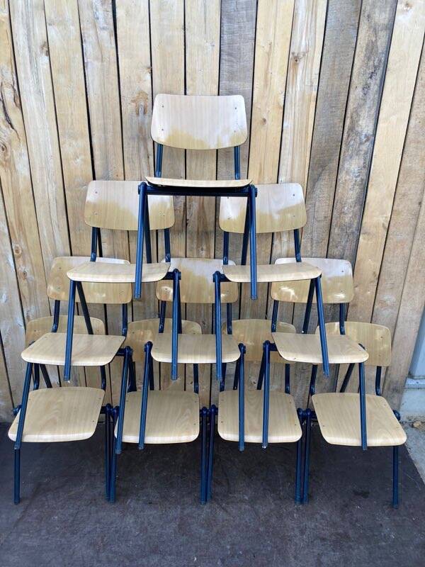 Vintage Galvanitas S35 chair – blue compass frame