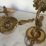 Paire d'appliques en bronze