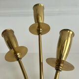 Pair of vintage wall lamps, solid brass, France 1950