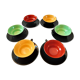 Set of 6 cups and two-tone saucers 60s