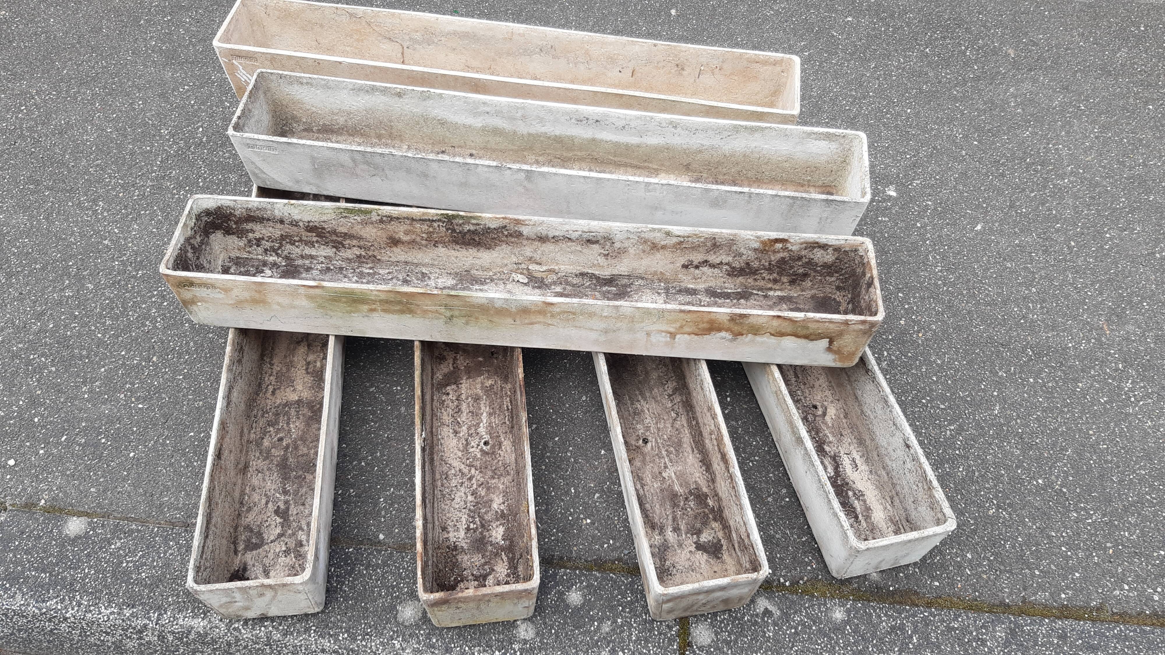 Lot de 7 jardinières années 60