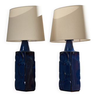 Danish ceramic table lamp by désirée stentøj, set of 2